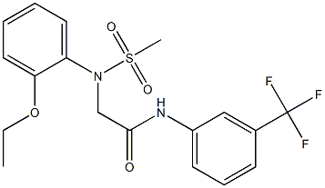 2-[2-ethoxy(methylsulfonyl)anilino]-N-[3-(trifluoromethyl)phenyl]acetamide Structure