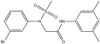 2-[3-bromo(methylsulfonyl)anilino]-N-(3,5-dimethylphenyl)acetamide Struktur