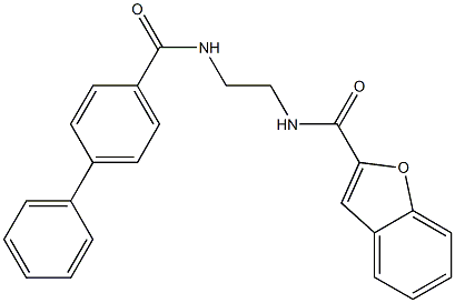 N-{2-[([1,1'-biphenyl]-4-ylcarbonyl)amino]ethyl}-1-benzofuran-2-carboxamide 结构式