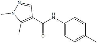 1,5-dimethyl-N-(4-methylphenyl)-1H-pyrazole-4-carboxamide Structure