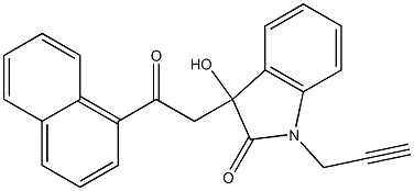 3-hydroxy-3-[2-(1-naphthyl)-2-oxoethyl]-1-(2-propynyl)-1,3-dihydro-2H-indol-2-one Structure