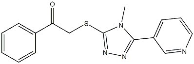 2-{[4-methyl-5-(3-pyridinyl)-4H-1,2,4-triazol-3-yl]sulfanyl}-1-phenylethanone Struktur