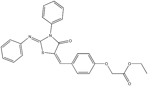 ethyl (4-{[4-oxo-3-phenyl-2-(phenylimino)-1,3-thiazolidin-5-ylidene]methyl}phenoxy)acetate