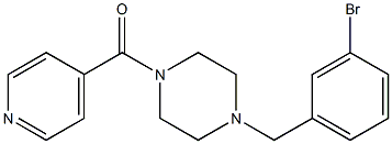 1-[(3-bromophenyl)methyl]-4-(pyridin-4-ylcarbonyl)piperazine 化学構造式