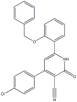 6-[2-(benzyloxy)phenyl]-4-(4-chlorophenyl)-2-oxo-1,2-dihydro-3-pyridinecarbonitrile Structure