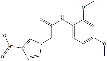 N-(2,4-dimethoxyphenyl)-2-{4-nitro-1H-imidazol-1-yl}acetamide,,结构式