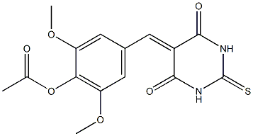 4-[(4,6-dioxo-2-thioxotetrahydro-5(2H)-pyrimidinylidene)methyl]-2,6-dimethoxyphenyl acetate