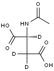N-Acetyl-L-aspartic  acid-2,3,3-d3 Struktur