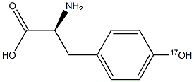 L-4-Hydroxy-17O-phenylalanine,,结构式