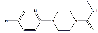 4-(5-aminopyridin-2-yl)-N-methylpiperazine-1-carboxamide 化学構造式