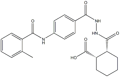 (1S,2R)-2-[(2-{4-[(2-methylbenzoyl)amino]benzoyl}hydrazino)carbonyl]cyclohexanecarboxylic acid|