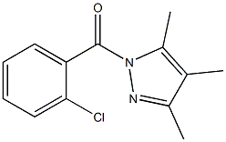 (2-chlorophenyl)(3,4,5-trimethyl-1H-pyrazol-1-yl)methanone,,结构式