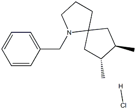 (7R,8R)-1-benzyl-7,8-dimethyl-1-azaspiro[4.4]nonane hydrochloride Struktur