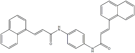 (E)-3-(1-naphthyl)-N-(4-{[(E)-3-(1-naphthyl)-2-propenoyl]amino}phenyl)-2-propenamide,,结构式