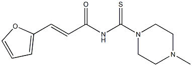 (E)-3-(2-furyl)-N-[(4-methyl-1-piperazinyl)carbothioyl]-2-propenamide 结构式