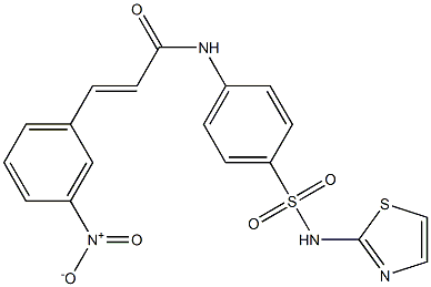 (E)-3-(3-nitrophenyl)-N-{4-[(1,3-thiazol-2-ylamino)sulfonyl]phenyl}-2-propenamide Struktur