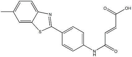 (E)-4-[4-(6-methyl-1,3-benzothiazol-2-yl)anilino]-4-oxo-2-butenoic acid Struktur