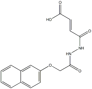 (E)-4-{2-[2-(2-naphthyloxy)acetyl]hydrazino}-4-oxo-2-butenoic acid Struktur