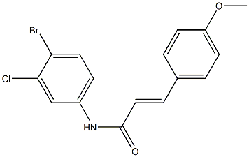 (E)-N-(4-bromo-3-chlorophenyl)-3-(4-methoxyphenyl)-2-propenamide,,结构式