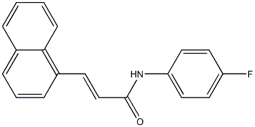 (E)-N-(4-fluorophenyl)-3-(1-naphthyl)-2-propenamide 结构式