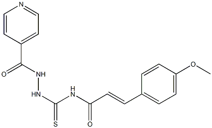 (E)-N-[(2-isonicotinoylhydrazino)carbothioyl]-3-(4-methoxyphenyl)-2-propenamide 结构式