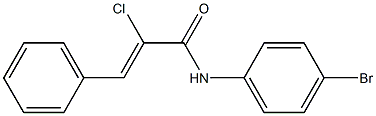 (Z)-N-(4-bromophenyl)-2-chloro-3-phenyl-2-propenamide 结构式