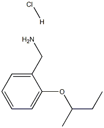 [2-(sec-butoxy)phenyl]methanamine hydrochloride Structure