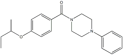 [4-(sec-butoxy)phenyl](4-phenyl-1-piperazinyl)methanone Structure