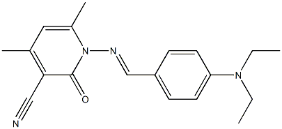  1-({(E)-[4-(diethylamino)phenyl]methylidene}amino)-4,6-dimethyl-2-oxo-1,2-dihydro-3-pyridinecarbonitrile