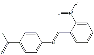 1-(4-{[(E)-(2-nitrophenyl)methylidene]amino}phenyl)-1-ethanone Struktur