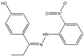 1-(4-hydroxyphenyl)-1-propanone N-(2-nitrophenyl)hydrazone Structure