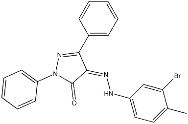 1,3-diphenyl-1H-pyrazole-4,5-dione 4-[N-(3-bromo-4-methylphenyl)hydrazone]