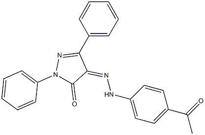 1,3-diphenyl-1H-pyrazole-4,5-dione 4-[N-(4-acetylphenyl)hydrazone]