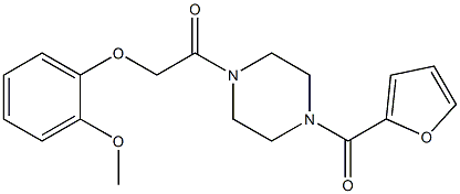  1-[4-(2-furoyl)-1-piperazinyl]-2-(2-methoxyphenoxy)-1-ethanone