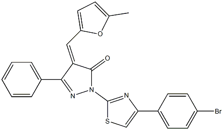 1-[4-(4-bromophenyl)-1,3-thiazol-2-yl]-4-[(Z)-(5-methyl-2-furyl)methylidene]-3-phenyl-1H-pyrazol-5-one