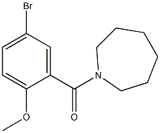 1-azepanyl(5-bromo-2-methoxyphenyl)methanone Structure