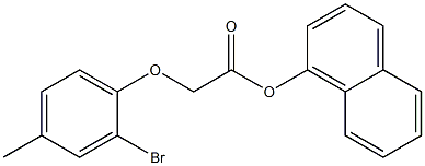 1-naphthyl 2-(2-bromo-4-methylphenoxy)acetate Structure