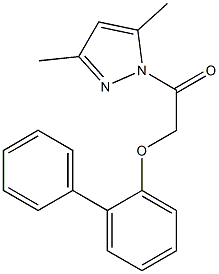 2-([1,1'-biphenyl]-2-yloxy)-1-(3,5-dimethyl-1H-pyrazol-1-yl)-1-ethanone,,结构式
