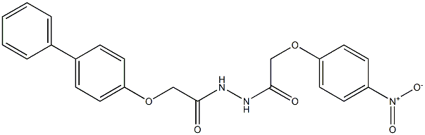 2-([1,1'-biphenyl]-4-yloxy)-N'-[2-(4-nitrophenoxy)acetyl]acetohydrazide,,结构式