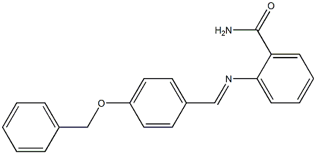2-({(E)-[4-(benzyloxy)phenyl]methylidene}amino)benzamide 化学構造式