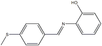 2-({(E)-[4-(methylsulfanyl)phenyl]methylidene}amino)phenol Structure