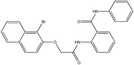 2-({2-[(1-bromo-2-naphthyl)oxy]acetyl}amino)-N-phenylbenzamide Structure