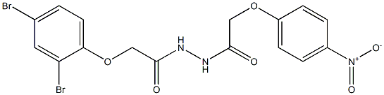 2-(2,4-dibromophenoxy)-N'-[2-(4-nitrophenoxy)acetyl]acetohydrazide 结构式