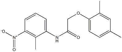 2-(2,4-dimethylphenoxy)-N-(2-methyl-3-nitrophenyl)acetamide 结构式