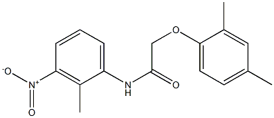 2-(2,4-dimethylphenoxy)-N-(2-methyl-3-nitrophenyl)acetamide,,结构式