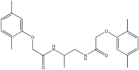 2-(2,5-dimethylphenoxy)-N-(2-{[2-(2,5-dimethylphenoxy)acetyl]amino}-1-methylethyl)acetamide Structure