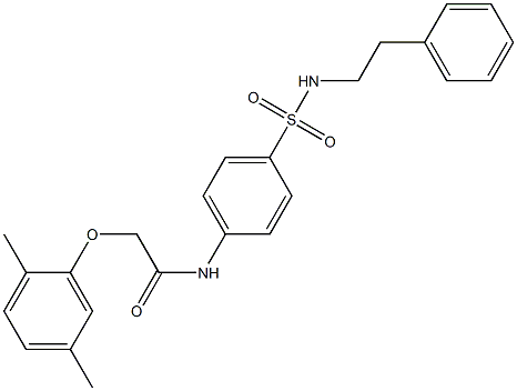  2-(2,5-dimethylphenoxy)-N-{4-[(phenethylamino)sulfonyl]phenyl}acetamide