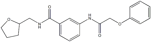 3-[(2-phenoxyacetyl)amino]-N-(tetrahydro-2-furanylmethyl)benzamide Structure
