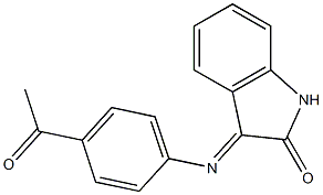 3-[(4-acetylphenyl)imino]-1H-indol-2-one Struktur