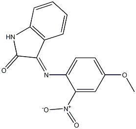3-[(4-methoxy-2-nitrophenyl)imino]-1H-indol-2-one 结构式